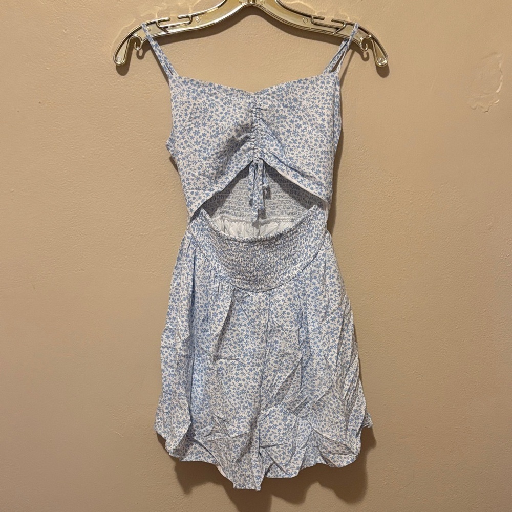 Hollister Blue Floral Shapewear Dress
